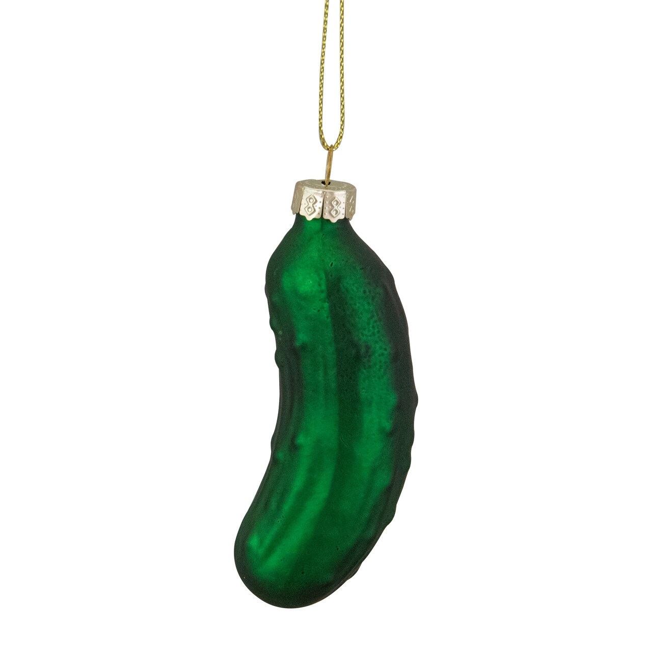 Northlight 3.75" Green Christmas Pickle Glass Holiday Ornament